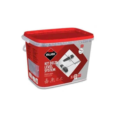 Image de RUBI 3957 Kit Delta Level System 1,5 mm (3 12 mm) Le set comprend : 1 pince, 100 colliers de serrage et cales nivellement réutilisables, système pour faciliter la pose en céramique grand