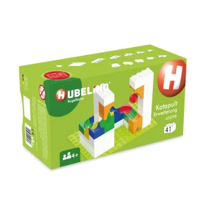Image de Hubelino Marble Run Kit d&#039;extension Catapulte 41 pièces Fabriqué en Allemagne Certifié et primé