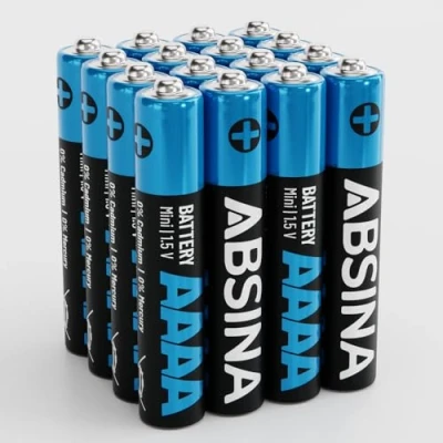 Image de ABSINA 16x Piles AAAA pour Stylet &amp; Surface Pen et Bien Plus Pile 1,5V Alcaline Batterie, LR61, Petite 1.5V, Stylet, Ronde, Batterie