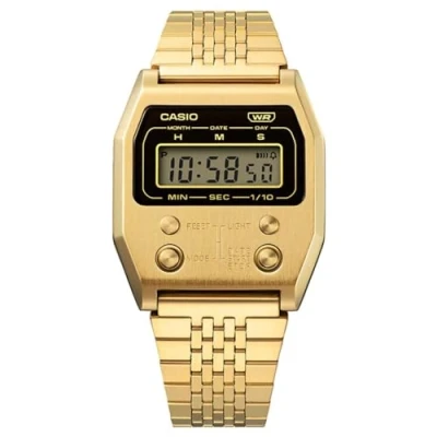 Image de Casio Premium Vintage Unisex Montre à affichage digital goldcoloured, Taille: One Size, Gold coloured