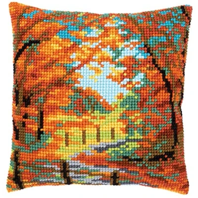 Image de Kit coussin au point de croix Paysage d&#039;automne