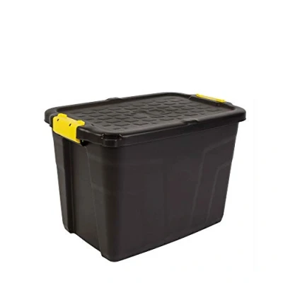 Image de CEP Boîte de rangement robuste 60 litres, noir/jaune, x 40 cm