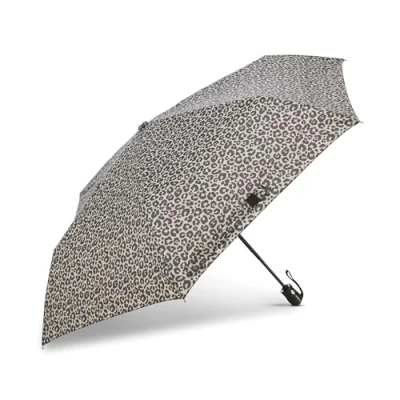 Image de Samsonite Parapluie compact à ouverture/fermeture automatique, gris/noir guépard 1, taille unique