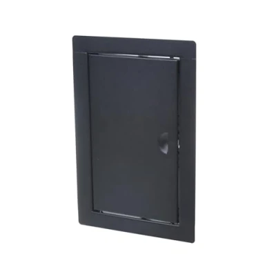 Image de Aqbau® Trappe d&#039;inspection noire en métal avec fermeture à cliquet (dimensions d&#039;encastrement 40 x 50 cm)