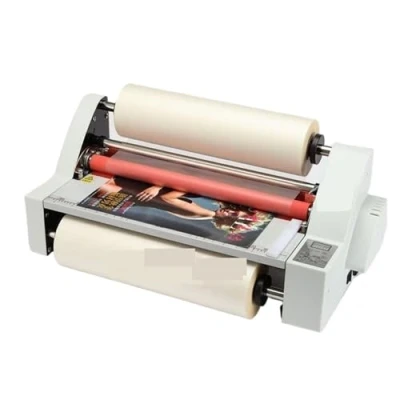 Image de Plastifieuse, machine à plastifier, Plastifieuse rouleaux de film V350, format A3, plastifier chaud quatre rouleaux, contrôle électronique la température, mode simple et chauffage p