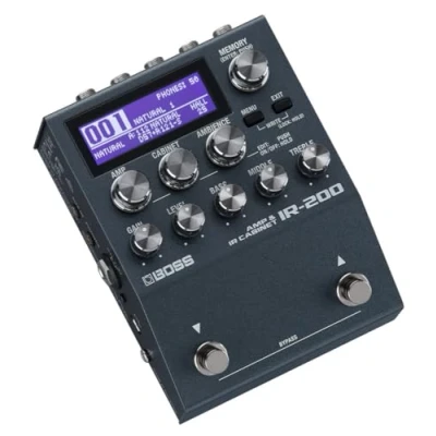 Image de PÉDALE AMPLI &amp; IR 200 BOSS Un simulateur d&#039;ampli et chargeur de réponse impulsionnelle au format pédale rempli sons fonctions premium Qualité sonore exceptionnelle