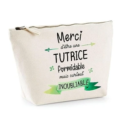 Image de Planetee Trousse Merci Tutrice inoubliable Idée Cadeau Collègue Travail Retraite Pochette Maquillage Toilette