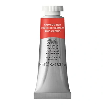 Image de Winsor &amp; Newton Aquarelle Professionnel Peinture Aquarelle, Haute Luminosité, Résistante à la Lumière, Qualité Archive, Tube de 14 ML, Couleur Rouge Cadmium ROW