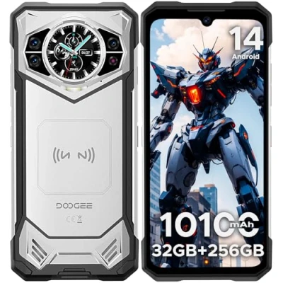 Image de DOOGEE S200 Telephone Portable Incassable 5G Android 14, 32GB+256GB/TF 2TB Smartphone Incassable, 10100 mAh 33W, 6,72&quot; FHD+ 120 Hz, Écran arrière de 1,32&quot;, 100MP+20MP+20MP, WiFi6/NFC/GPS