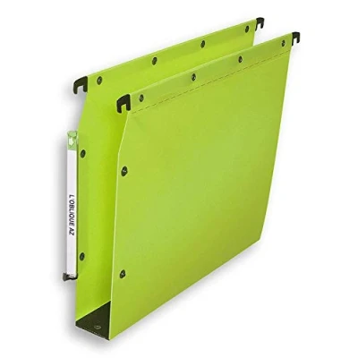 Image de Elba Ultimate PP Lot de 10 Dossiers suspendus en Polypro Opaque pour Armoire Fond 50mm Vert