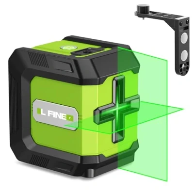Image de Niveau Laser, Laser Vert 360 Autonivelant, Croix Horizontal et Verticale, IP54 Étanche À L&#039;eau Poussière avec Support, pour Chantier