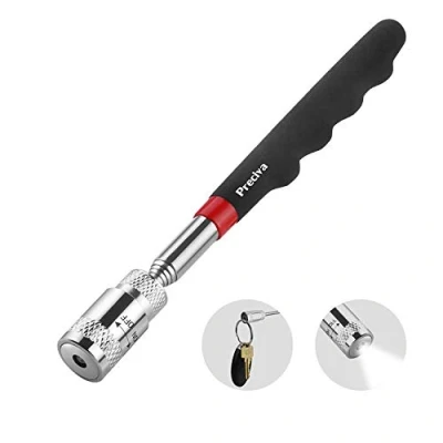 Image de Outil de Ramassage Aimanté Télescopable Preciva Ramasse Magnétique avec Poignet en Mousse et LCD Extensible 19 à 69cm Idéal pour les Coins Endroits Foncés