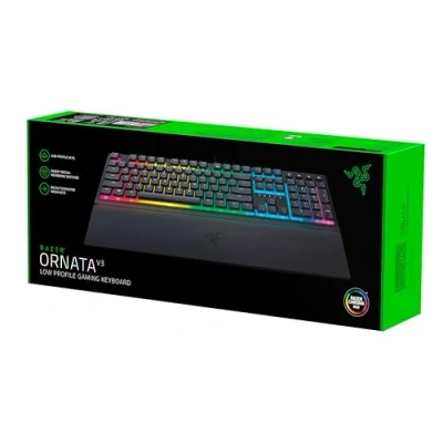 Image de Razer Ornata V3, Clavier Gaming à Membrane mécanique avec revêtement UV (Repose Poignet magnétique Soft Touch 10 Zones d&#039;éclairage Chroma RVB), Italien, Noir