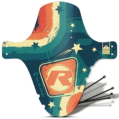 Image de Riesel Design® 1 Garde Boue Mudguard KOL:OSS XL MTB avec Serre câbles élégant pour VTT Protection Anti éclaboussures Toutes Les Tailles de Roues hohenlinien