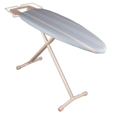 Image de Table à repasser pliable BERMUDE en acier 124x40 H94cm avec repose fer et centrale vapeur