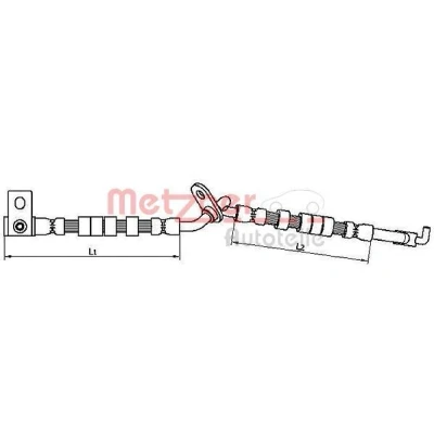 Image de METZGER 4110707 Flexible De Frein 260, 256 MAZDA: 6 Berline, 5 portes, Break