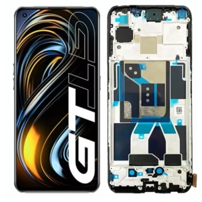 Image de Écran LCD TFT pour Oppo Realme GT 5G de rechange RMX2202 Kit réparation avec cadre (noir, sans fonction FigerPrint)