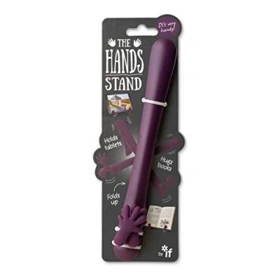 Image de IF The Hands Stand, Free Reading Tablet &amp; Book Holder Aubergine
