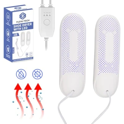 Image de Fleau Sèche chaussures intelligent fonction ozone/séchage/fonction UV Désodorisant pour Absorbeur d&#039;odeurs Boules parfumées et brosse à (Chauffe bottes avec UV)