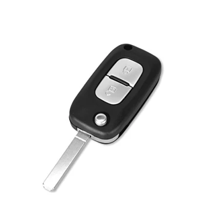 Image de Coque Clé pour Renault Clio Kangoo Master Modus Trafic Twingo Wind 2 Boutons Modèle avec Emplacement Pile Plip télécommande Phonillico®