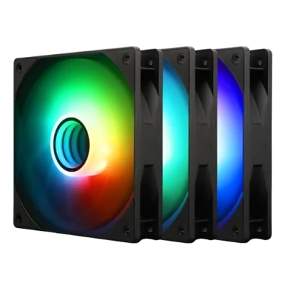 Image de Thermalright TL C12B S V3 ventilateur de processeur ARGB 120 mm, avec vitesse 1500 tr/min, silencieux PWM 4 broches, effet miroir (3 ventilateurs)