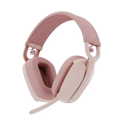 Image de Logitech Zone Vibe 100 Casque d&#039;écoute léger sans fil avec Micro anti bruit de fond, Écouteurs Bluetooth multipoint avancés, Fonctionne Teams, Google Meet, Zoom, Mac/PC Rose
