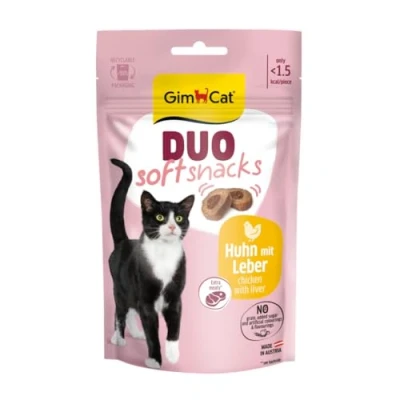 Image de GimCat Duo Soft Snacks au Poulet et Foie 1 Sachet (1 x 50 g)