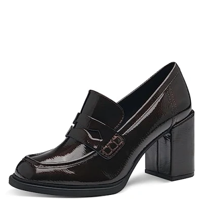 Image de Marco Tozzi MRC Escarpins à talons hauts, Femme, Taille: 40, Marrone Imitation cuir haute qualité
