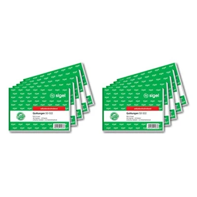 Image de Sigel SD022 Carnet de reçus A6 orientation paysage 10 feuilles