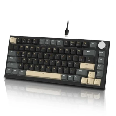 Image de ATTACK SHARK K85 Clavier Gamer Mecanique, Rapid Trigger, Actionnement Ajustable, Interrupteur Magnétique, Apex Pro TKL de Jeu Filaire, Supporte DKS/MT/TGL, éclairage RVB, Gasket, pour PC/Mac
