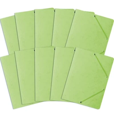 Image de BANTEX 400087827 Lot de 10 chemises présentation en caoutchouc A4 Vert clair