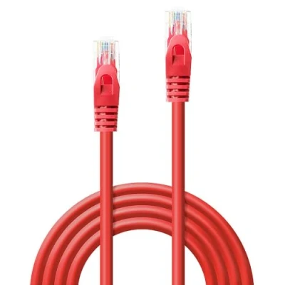 Image de Lindy Rj45/Rj45 Cat6 0.3m câble de réseau Rouge 0,3 m U/UTP (UTP) Neuf