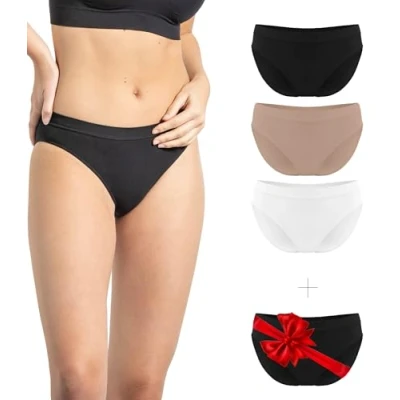 Image de Risalti Culotte Femme Microfibre 3Pcs Culottes Et Slips Femme, Plus Douce Que la Coton, sans Couture Lot Vêtements Made in Italy