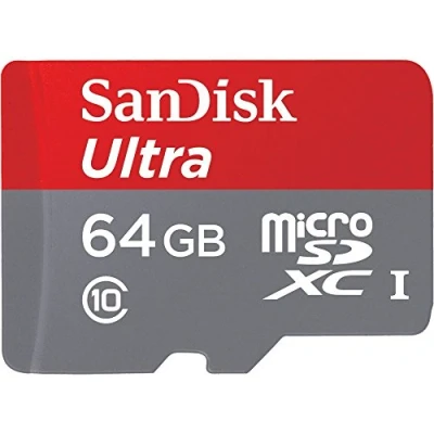 Image de Carte Mémoire microSDXC SanDisk Ultra 64GB Vitesse de Lecture Allant jusqu&#039;à 80MB/S, Classe 10, U1 (Reconditionné)