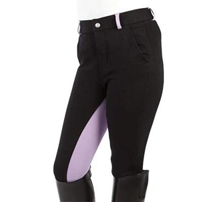 Image de PFIFF 101249 culotte enfant bicolore Elisa, très douce, à la mode, fond tissu, noir / violet, 176