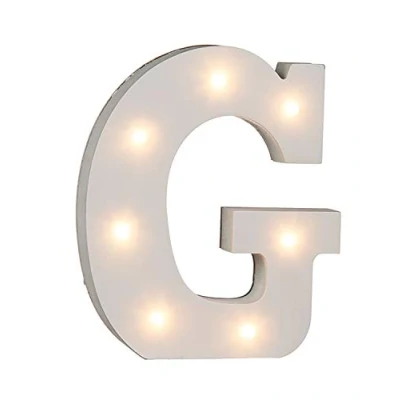 Image de OOTB Lettre en bois illuminée G, avec 7 LED, env. 16 cm