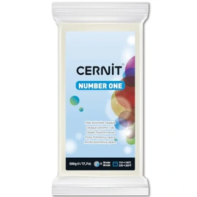 Image de CERNIT CE0900500027C Un Pain de Pâte Polymère Number one à Modeler Cuire Couleur blanc opaque Bloc 500 g