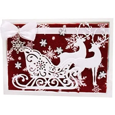 Image de YunTrip Matrice de découpe pour la fabrication cartes, motif cerf Noël