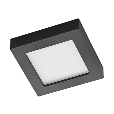 Image de PRIOS LED Plafonnier Alette à intensité variable (Moderne) en Noir Aluminium e. a. pour Salle de bain (1 lampe,à), Eclairage LED, Lampe Luminaire Plafonnier, Plafond, Eclerage Plafond
