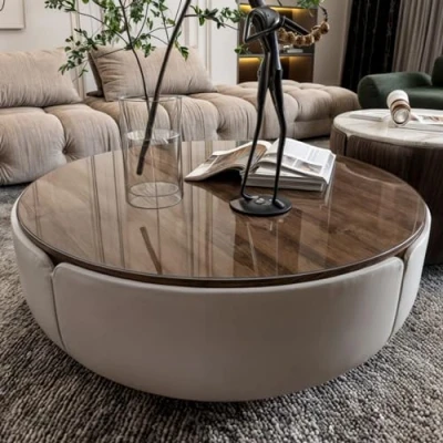Image de NURPELLE Film de Protection table rond transparent avec bords biseautés 2 mm d&#039;épaisseur Disponible en différentes tailles ou sur mesure transparente PVC