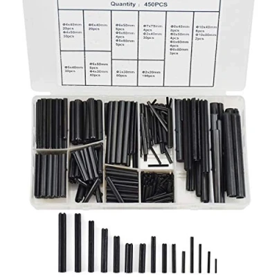 Image de BIGP 450 PCS Assortiment de Goupilles élastiques Acier, Φ 2.0 10 mm Kit D&#039;assortiment D&#039;épingles à Ressort Fendue en Acier Inoxydable