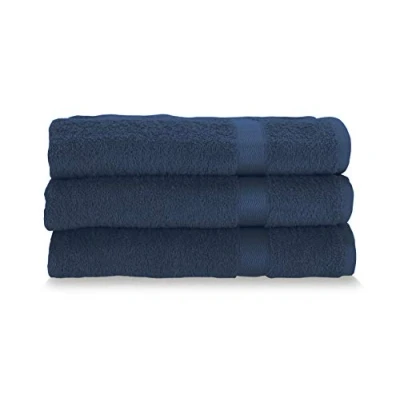 Image de Gabel Lot de 3 Serviettes en Coton Pur hydrophile, 60 x 100 cm, Bleu