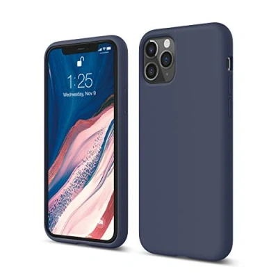 Image de elago Coque Silicone Liquide Compatible avec iPhone 11 Pro (5,8&quot;) Case en Premium, Doublure Microfibre Douce, Lèvre Surélevée pour Écran &amp; Caméra, Protection Complète (Jean Indigo)