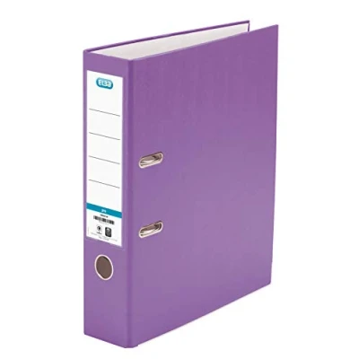 Image de Classeur à levier Elba carton doublé PVC avec dos 80 mm, violet