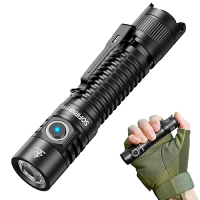 Image de Sofirn SP31V3 Lampe Torche Tactique 2000 Lumens 269 Mètres Rechargeable LED de Poche avec Double Interrupteur, pour Urgence, Camping, Randonnée en Plein Air
