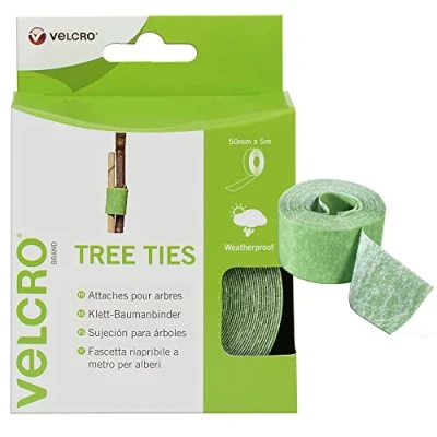 Image de Velcro Marque One Wrap Ruban Auto Agrippant Pour Plantes, 12 Mm X 5 M, Vert Solution Sécurisée Réutilisable Et Respectueuse Des Plantes Sangles D’Attaches Les Arbres