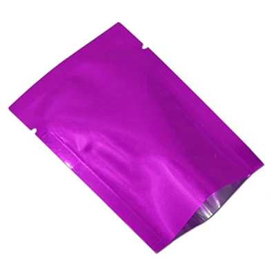 Image de WACCOMT Pack Lot de 200 Sachets Hermétiques Colorés en Mylar Ouverture Supérieure Sacs Scellables Sous Vide Pour Aliments Avec encoches déchirement (violet, 6 x 9 cm)