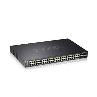 Image de Zyxel GS2220 50HP GB0101F commutateur réseau Géré L2 Gigabit Ethernet (10/100/1000) Connexion Ethernet, supportant l&#039;alimentation via ce port (PoE) Noir Neuf