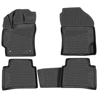 Image de WALSER XTR 75236 Ensemble de tapis sol Caoutchouc avant et arrière noir Sur mesure