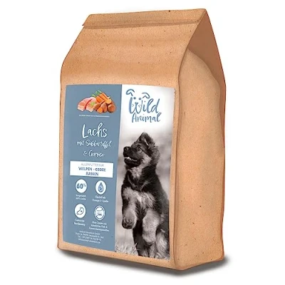 Image de Wild Animal Whelp Croquettes Premium Pour Chiots, Maxi Saumon Avec Aiglefin, Merlan Bleu, Patate Douce Et Asperge, Sans Céréales, Lot De 1 (1 x 2 kg)